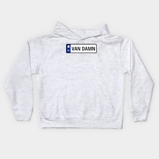 VAN DAMN License Kids Hoodie by Van Life Garb